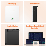 Batteries Lithium-Ion Lifepo4 Murales Sunark 48v 51.2v 200ah 5kwh 10kwh 15kwh 16kwh pour Stockage d'Énergie Solaire Domestique