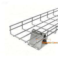 Bandeja de cable de malla de alambre galvanizado de tipo abierto para estaciones base de centros de datos, modelo 46,585, fabricante de puentes de cableado de red