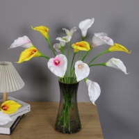 Fleurs artificielles en PU de type calla pour la décoration de mariage, arrangement floral, bouquet de mariée