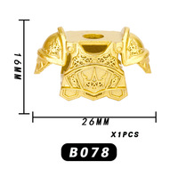 Casque de chevalier médiéval, armure, armes militaires, soldats, accessoires de jouets, blocs de construction, jouets pour enfants B007-B295