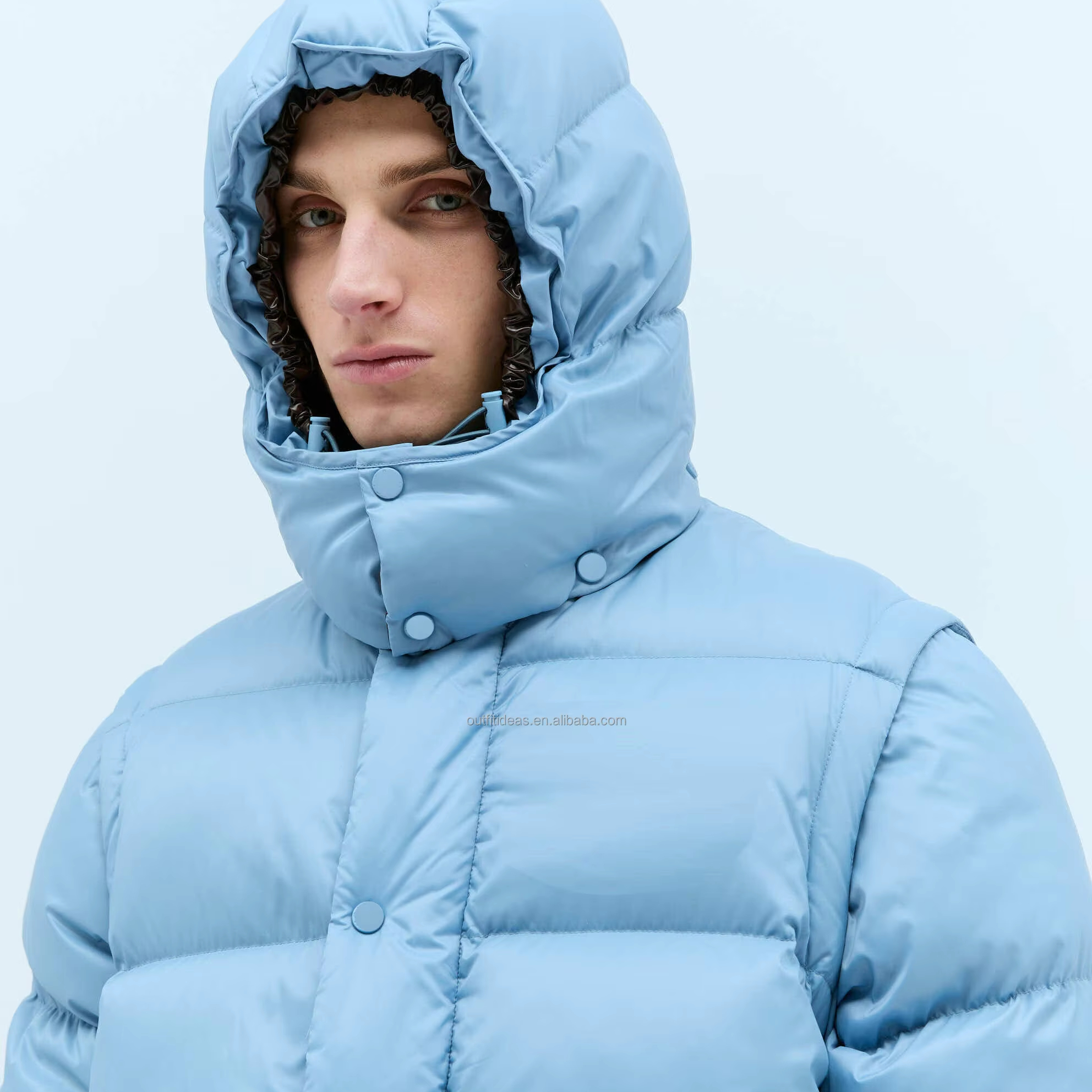 A Wholesale down jacket with removable sleeves To Keep Warm All 