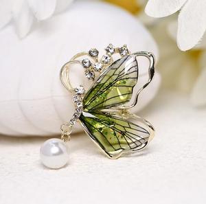 Broche de mariposa con perlas y borlas, broches de insectos con pedrería para mujer, broche para corsage, cárdigan y traje - Product Image 4