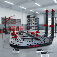 Machine de réparation de châssis de voiture par mesure laser 3D SLD avec certification CE, longueur de table de travail de 5600 mm, réglage de la hauteur du banc