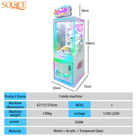 Machine à bonbons commerciale compacte SOURCE, distributeur de cadeaux à monnayeur pour centre commercial et salle de jeux