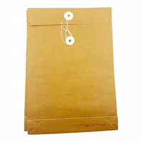 Vente en gros OEM enveloppes en papier kraft brun A4 biodégradable et recyclé PPAER sac d'emballage avec corde écologique pour l'expédition