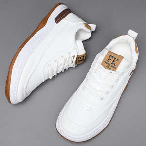 Zapatos Casuales con Cordones en Marrón, Blanco y Negro, Venta al Por Mayor de Fábrica - Parte Superior de PU, Suela de Goma, Estilo para Caminar, para Hombre - Product Image 4