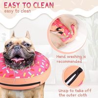 Collier de récupération pour chien gonflable super résistant en forme de beignet, alternative douce, durable, écologique et imperméable en nylon/polyester