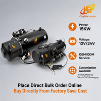 Calentador Hidrónico Diésel de Alta Eficiencia OkyRie WH-15B, Detección Automática de Doble Voltaje 12V 24V, Precalentador para Vehículos