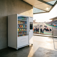 Distributeur automatique de snacks IMakeTech, capacité 300-600, système de refroidissement, écran tactile, options de paiement multiples pour aliments et boissons