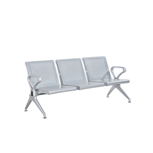 Chaises d'attente Europe P1608 argentées avec accoudoirs pour hôpitaux et aéroports - Product Image 1