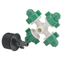 Buse de brumisation 4 voies pour irrigation de jardin, buse atomisatrice, arroseur de brumisation réglable