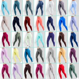 QIFA <span class=keywords><strong>Leggings</strong></span> da Yoga in Nylon con Vita a Tre Sezioni Effetto Push Up Pantaloni da <span class=keywords><strong>Donna</strong></span> per Palestra <span class=keywords><strong>Fitness</strong></span> Arricciati sui Glutei Collant per Allenamento e Corsa - Product Image 2