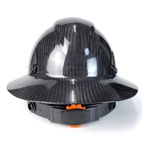 Casque de sécurité en fibre de carbone pure, le plus vendu, léger, à large bord, personnalisable avec logo, 6 points de suspension, pour mineurs professionnels