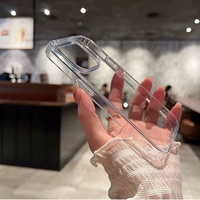 Funda Transparente de TPU Suave para iPhone 16 Pro Max 16 Pro, Carcasa para Teléfono Inteligente con Acrílico + PC TPU