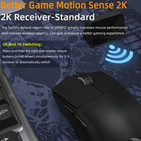 Motospeed Darmoshark M3s Mouse Gaming Nirkabel Mini 2K 26000DPI PAM3395 Telink8273 Mouse Optik untuk Komputer Laptop PC