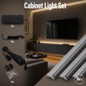 Kit de Iluminación <span class=keywords><strong>LED</strong></span> <span class=keywords><strong>Bajo</strong></span> <span class=keywords><strong>Mueble</strong></span>, Enchufable o Cableado, 3 Tiras de Luz de 500mm para Encimera de <span class=keywords><strong>Cocina</strong></span>, Armario, Estantes LC1021-81 - Product Image 1