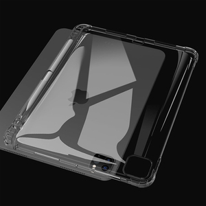 Étui souple en TPU pour <span class=keywords><strong>iPad</strong></span> <span class=keywords><strong>Pro</strong></span> 11 pouces (2024/2025) étui transparent ultra-mince <span class=keywords><strong>stylet</strong></span> porte-crayon fente mince dos clair housse de protection - Product Image 5