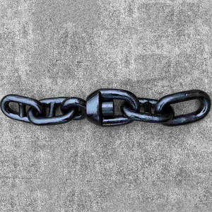 Chaînes d'amarrage pour bouées marines, chaînes d'ancre de navire, chaînes à maillons soudés galvanisées noires à succès, avec pivot avant-gardiste - Product Image 1