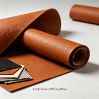 Cuir PVC Rexine grain litchi anti-rayures Jemery, matériau écologique à faible teneur en COV pour canapé commercial public, gaufrage personnalisé