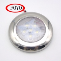 Foyo Marque Offre Spéciale Marine 12 V LED En Acier INOXYDABLE Bleu Plafonnier Côté Navigation Lampe Pour bateau Et Yacht