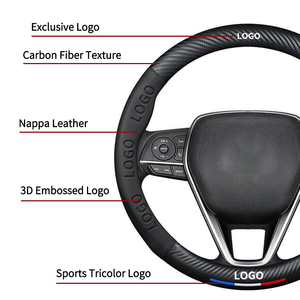 Coprivolante in Fibra di Carbonio con Logo in Rilievo, Antiscivolo, Compatibile con <span class=keywords><strong>Toyota</strong></span> Corolla Cross Fortuner <span class=keywords><strong>RAV4</strong></span> Hybrid - Product Image 6