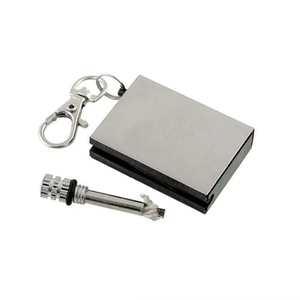 Venta caliente accesorios para fumar Venta directa Tipo cuadrado fósforo de acero inoxidable millones de veces coincide con encendedor de fuego - Product Image 4