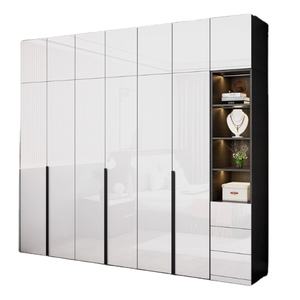 Armoire pliante moderne en chêne avec portes coulissantes pour rangement <span class=keywords><strong>de</strong></span> chambre à coucher, idéale pour petits espaces, penderie ajustable - Product Image 2