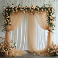 RUNXI TD-0610001 Voile de tulle transparent de style européen pour livraison directe transfrontalière, draperie de plafond DIY, décoration festive de mariage