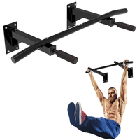 Support de barre de poussée en métal pour exercices physiques à domicile avec poignée antidérapante Barre de traction super résistante et portante