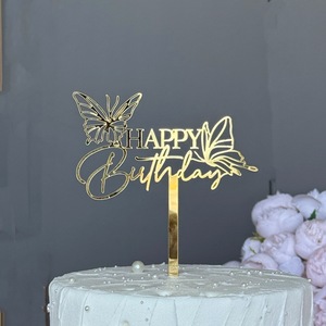 ท็อปเปอร์เค้กวันเกิดอะคริลิค ลายดอกไม้ หนา 1.3 มม. สำหรับตกแต่งงานปาร์ตี้ รุ่นฮันนี่แอนด์สวีทเนส - Product Image 6