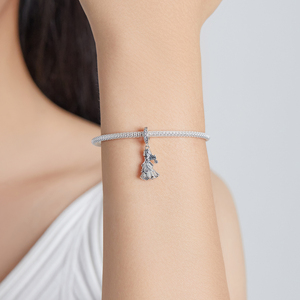 Bracelet original en argent Sterling 925 pour femmes, pendentif jolie petite princesse <span class=keywords><strong>Prince</strong></span>, bijoux d'origine ou de collier, nouvelle collection - Product Image 6