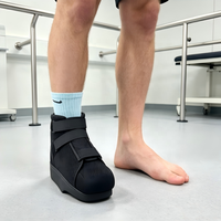 Chaussure post-opératoire montante pour décompression de l'avant-pied, avec protection d'orteil amovible, tige respirante en maille 3D, fermeture auto-agrippante unisexe à la cheville