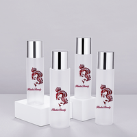 Bouteilles vides givrées de luxe de 100ml 120ml 150ml 200ml bouteilles de lotion cosmétique en plastique PET bouteilles de pulvérisation