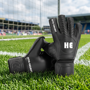 Gants de gardien de but de football professionnels pour adultes, nouveaux en PU avec sangle de poignet réglable et protection des doigts en latex - Product Image 4