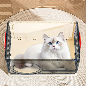 <span class=keywords><strong>Cage</strong></span> pliable multifonctionnelle en plastique de haute qualité pour chien et chat Boîte de rangement pour maison de chat en plastique - Product Image 6