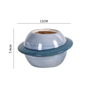 Vente chaude mignon en céramique planète forme pot de fleurs moderne sphérique bonsaï <span class=keywords><strong>vase</strong></span> planteur succulent planteur <span class=keywords><strong>vase</strong></span> <span class=keywords><strong>pour</strong></span> la décoration intérieure - Product Image 6