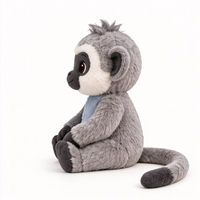 Peluche mignonne de singe gris BOONTJIE, jouet en peluche doux et moelleux pour enfants, conforme aux normes de sécurité UKCA EN71