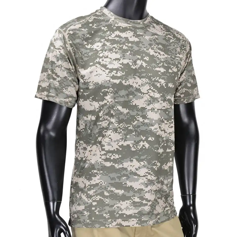 Alta qualidade Custom Digital Camuflagem Algodão T-shirt, Combate T-shirt