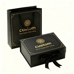 Caixa de Presente de Papelão de Luxo para Atacado, Caixa Magnética de Embalagem Plana com Fita para Roupas e Calçados - Product Image 2