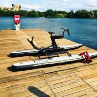 Vélo aquatique gonflable à pédales en PVC pour 1 personne, protection de l'environnement, utilisation en extérieur pour les centres de villégiature et la mer