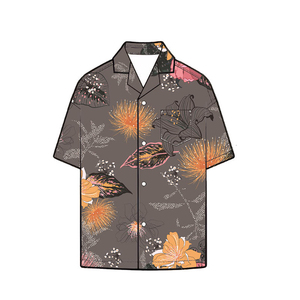 Camicia a maniche corte da <span class=keywords><strong>uomo</strong></span> stampata <span class=keywords><strong>Vintage</strong></span> con stampa personalizzata camicia da spiaggia hawaiana camicia Casual per le vacanze abbottonatura - Product Image 1