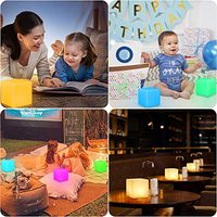 Cubo Luminoso LED Decorativo Solare RGB 6 Pollici, Illuminazione a Cubo LED Ricaricabile con 16 Colori Cangianti