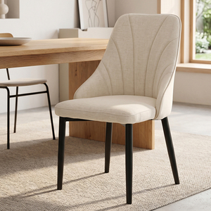 Fauteuils de restaurant économiques Silla Escandinava avec accoudoirs, chaises en cuir <span class=keywords><strong>beige</strong></span> pour salles - Product Image 5