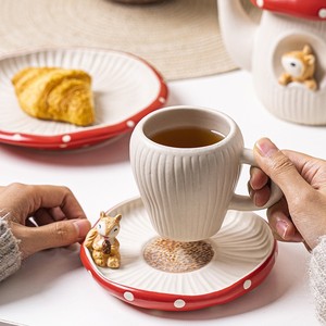 Tasse à café en céramique motif écureuil mignon, tasse à thé de l'après-midi, tasse à eau de bureau - Product Image 2