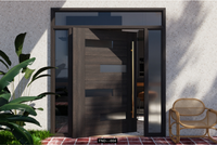 Portes d'entrée de sécurité en acier de luxe pour les maisons Portes à battants de sécurité en acier de qualité supérieure pour la résidence