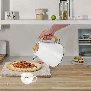 Bouilloire électrique sans fil Ousheng rétro en acier inoxydable de qualité alimentaire avec fenêtre de visualisation de l'eau, utilisation domestique, arrêt automatique, anti-ébullition à sec - Product Image 4