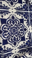 Tissu en mousseline 100% polyester, couleur or, à motifs floraux fins et carrés, léger et respirant, pour fille, 75D, article en stock