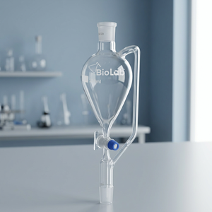 Embudo de Igualación de Presión, Embudo de Vidrio en Forma de Pera, Tubo de Orificio Estrecho, Filtración de Laboratorio - Product Image 4