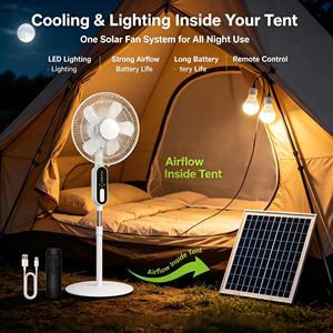 On Sale Air Cooling Pedestal Solar Power <b>Stand</b> <b>Fan</b> Corrugated Box <b>Fan</b> With Solar Energy White Solar Air Cooler <b>Fan</b> - Product Image 1
