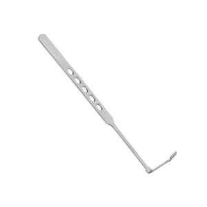 Retractor de párpado con extremo acampanado, angulado, 14 x 32 mm, profundidad 160 mm, instrumento quirúrgico de acero para procedimientos oftálmicos - Product Image 2